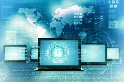 Internet Technology Secure network Stock Photos