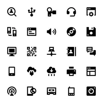 Internet Technology Vector Icons Stock Illustration