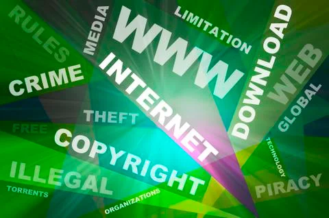 Internet texts copyright conception Stock Illustration