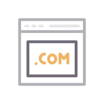 Internet thin line colour icon Stock-Illustration