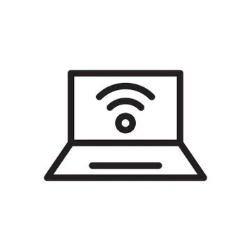 Internet thin line icon Stock Illustration