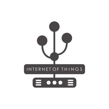 Internet thing logo symbol. Artificial Intelligence. Vector flat illustration Stock Illustration