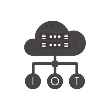 Internet thing logo symbol. IoT concept. Vector flat illustration. Illustrazione stock
