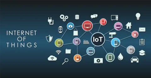 Internet of Things abstract concept illustration. Stock Illustration