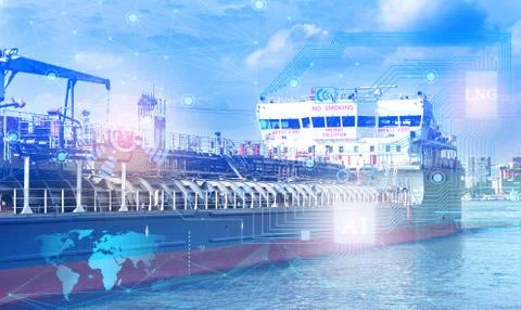 The Internet of things and artificial intelligence to solve logistics problem Stock Photos