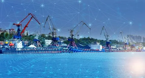 The Internet of things and artificial intelligence to solve logistics problem Stock Photos