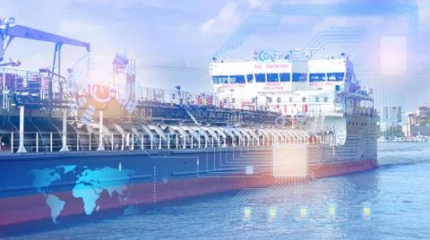 The Internet of things and artificial intelligence to solve logistics problem Stock Photos