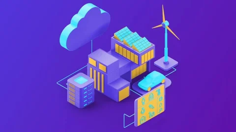 Internet of things app user interface, domotics and smart home innovations Stock Footage 158226403