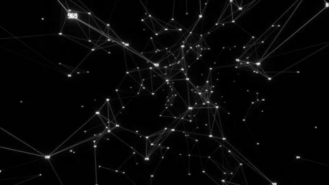 Internet of things, background from the chaotically slow moving connected things Stock Footage 98213721