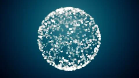 Internet of things, background from the connected things Stockillustratie