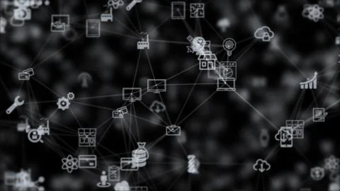 Internet of things, background from the connected things 스톡 일러스트