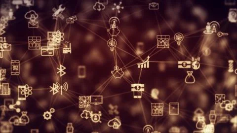 Internet of things, background from the connected things 스톡 일러스트