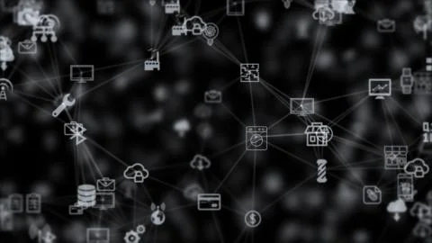 Internet of things, background from the connected things Stock Illustration