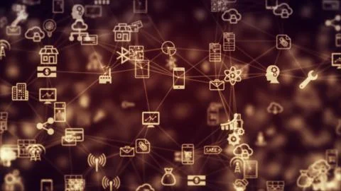 Internet of things, background from the connected things 스톡 일러스트