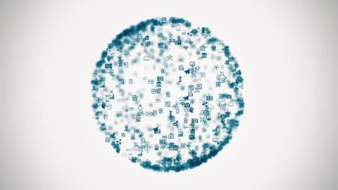 Internet of things, background from the connected things Stock Illustration