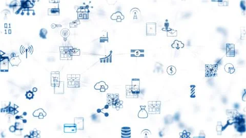 Internet of things, background from the connected things Stock Illustration