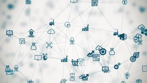 Internet of things, background from the connected things Stock Illustration