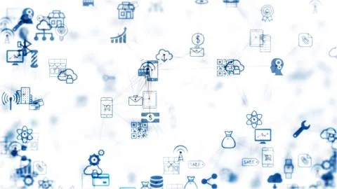 Internet of things, background from the connected things Stock Illustration