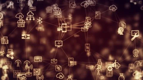 Internet of things, background from the connected things 스톡 일러스트