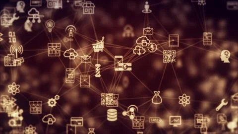 Internet of things, background from the connected things 스톡 일러스트