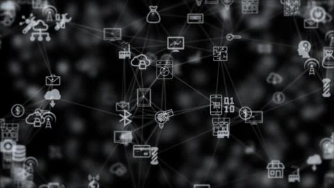 Internet of things, background from the connected things イラスト素材