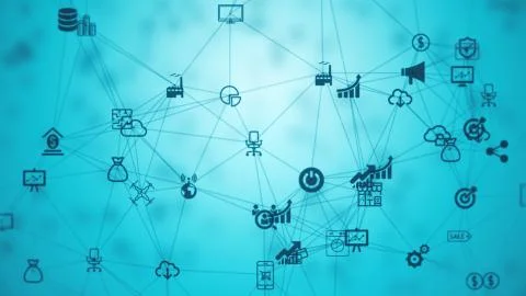 Internet of things, background from the connected things Stock Illustration