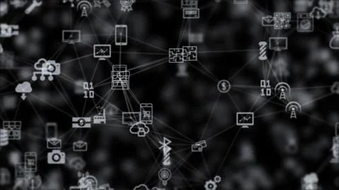 Internet of things, background from the connected things Stock Illustration