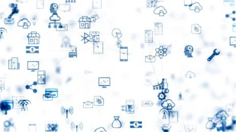 Internet of things, background from the connected things Stock Illustration