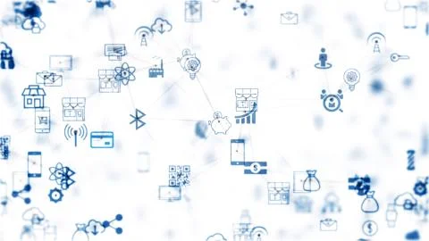 Internet of things, background from the connected things 스톡 일러스트