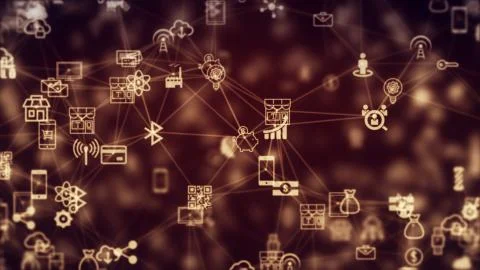 Internet of things, background from the connected things Stock Illustration