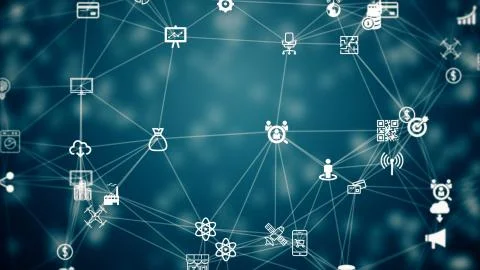 Internet of things, background from the connected things Stock Illustration