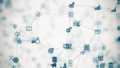 Internet of things, background from the connected things Stock Illustration