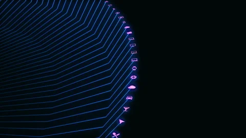 Internet of things, background from moving connected digital devices Stock Footage 246961337