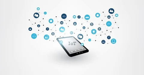 Internet of Things, Cloud Computing, Modern Digital Technology Concept Animation Video stock 76839329
