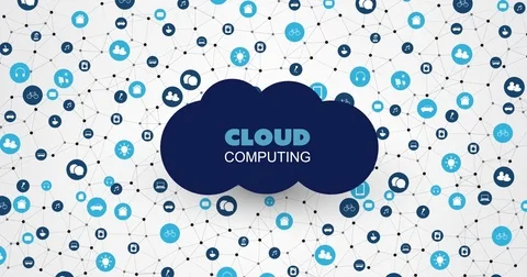 Internet of Things, Cloud Computing, Modern Digital Technology Concept Animation Video stock 76960953
