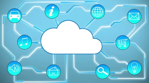 Internet of things, the Cloud Stock Footage 46710680