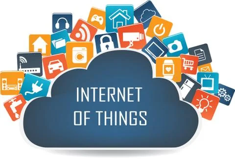 Internet of things concept and Cloud computing technology 스톡 일러스트