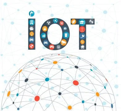 Internet of things concept and Cloud computing technology Stock Illustration