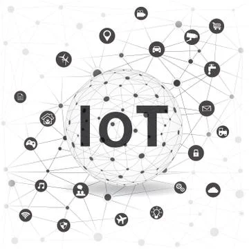 Internet of things concept and Cloud computing technology Stock Illustration