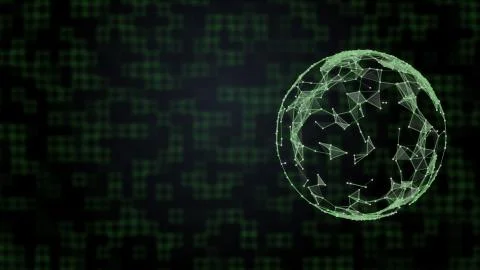 Internet of Things concept. Connected network of nodes around planet Earth 스톡 일러스트