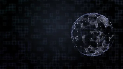 Internet of Things concept. Connected network of nodes around planet Earth Stock Illustration