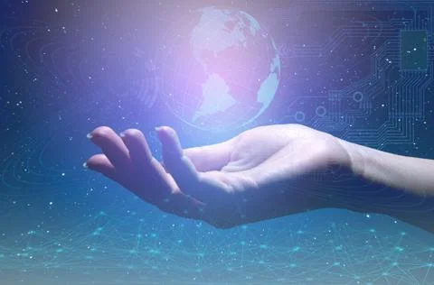 The Internet of things, the concept of the development of modern community on Stock Photos