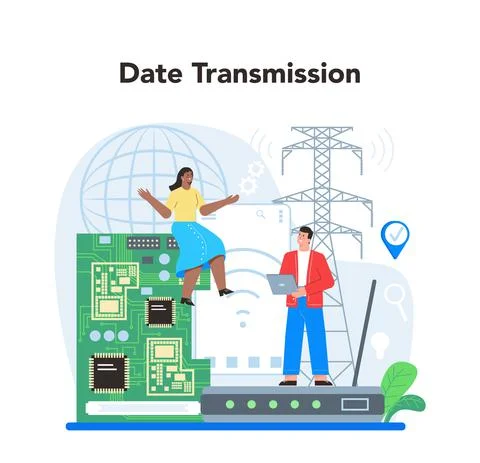 Internet of things concept. Idea of smart wireless electronics. Illustrazione stock