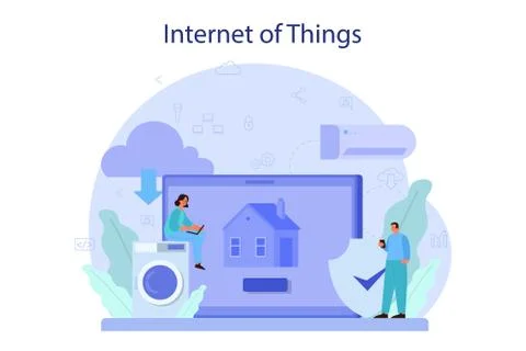 Internet of things concept illustration. Idea of cloud, technology Stock Illustration