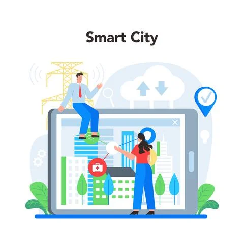 Internet of things concept set. Idea of smart wireless electronics. Illustrazione stock