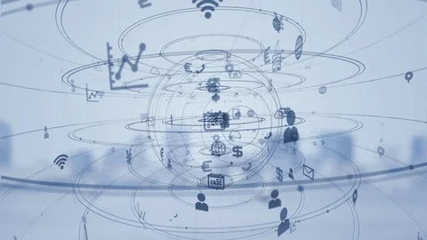 Internet of Things concept. Smart city. Stock Footage 104735201