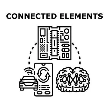 Internet of things connecting artificial intelligence with smart devices 스톡 일러스트