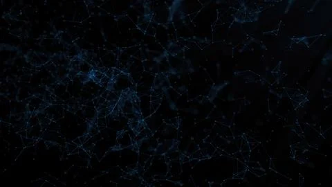 Internet of things connection science effect. Blue digital network plexus Stock Illustration