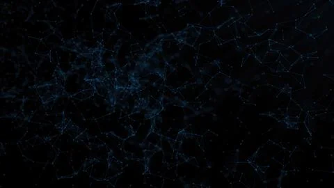 Internet of things connection science effect. Blue digital network plexus Stock Illustration