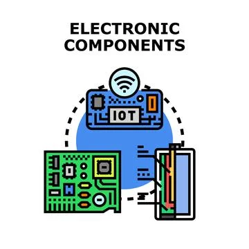 Internet of things electronic components connectivity and integration Stock Illustration
